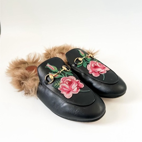 Gucci Loafer Mule Princetown with Fur - Picture 2 of 13